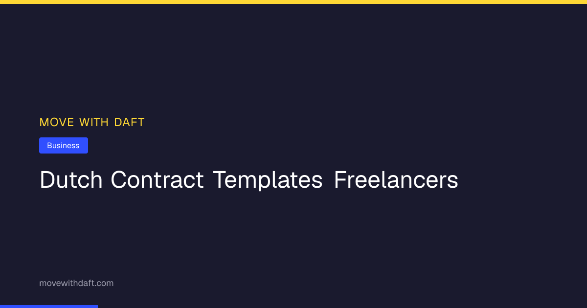 Dutch Contract Templates for DAFT Freelancers in NL